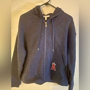 NWT Official Angels Women’s Zip Up Hoodie, Navy Blue, 2X